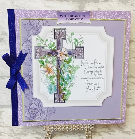 PURPLE FLORAL CROSS by Anita Henery