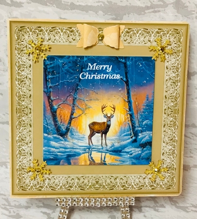 Deer in the snow CARD FRONTS by Anita Henery