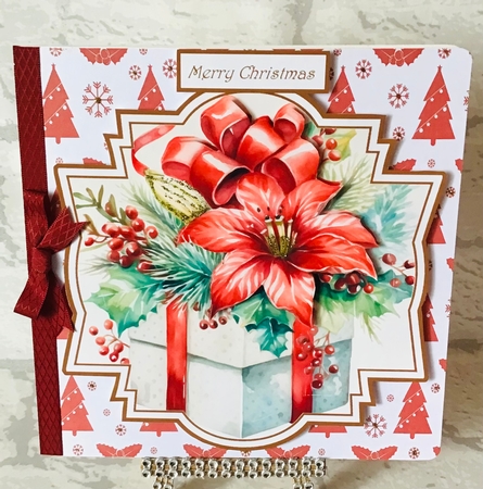 Floral Christmas gifts toppers by Anita Henery