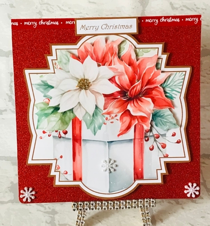 Floral Christmas gifts toppers by Anita Henery