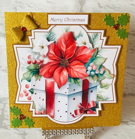 Floral Christmas gifts toppers by Anita Henery