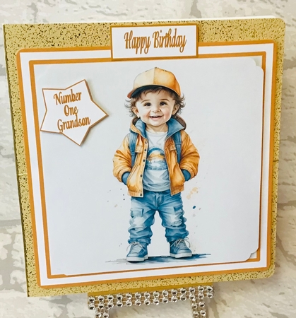 Boy in jean jacket 2 by Anita Henery