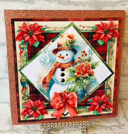 Christmas Snowman Square in Squares topper by Anita Henery