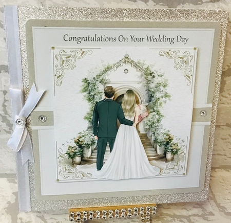 Wedding Day Couple At Church by Anita Henery