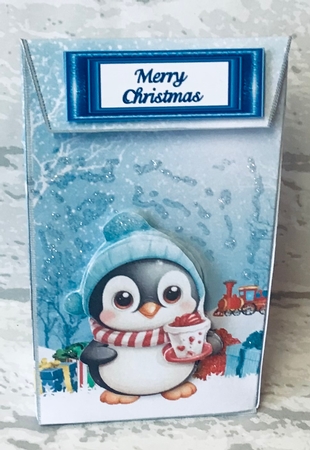 Cute Little Penguin Christmas Pinch Bag by Anita Henery