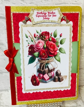 Beautiful Roses & Chocolates - 5x7 by Anita Henery