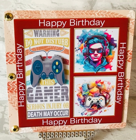 A gamers card design by Anita Henery
