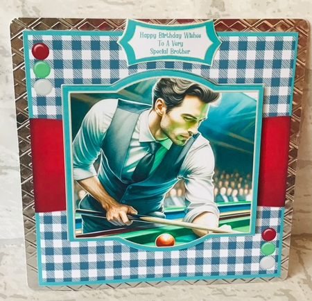 The Snooker Player - 6x6 by Anita Henery