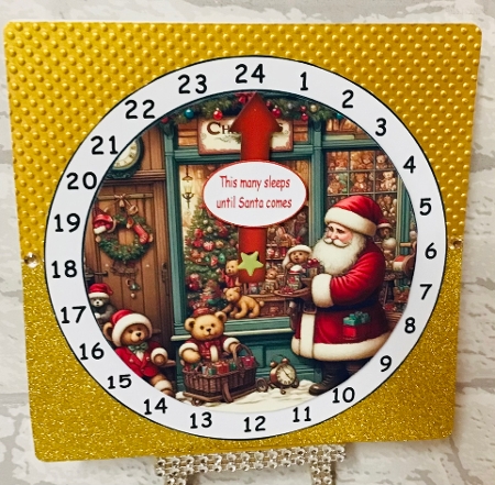advent clock victorian santa bears by Anita Henery