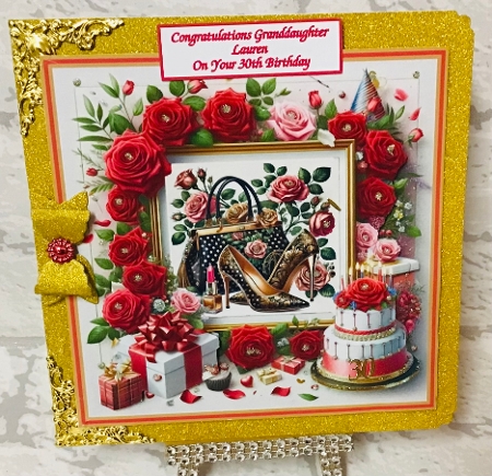 shoes handbag cake and roses 3 by Anita Henery
