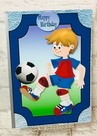 Footballer Decoupage by Anita Henery