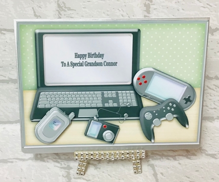 Computer Games & Gadgets Topper and Decoupage by Anita Henery