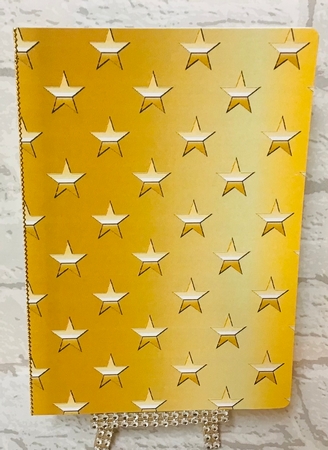 Gold Metallic, Embossed Effect Stars Background Paper by Anita Henery