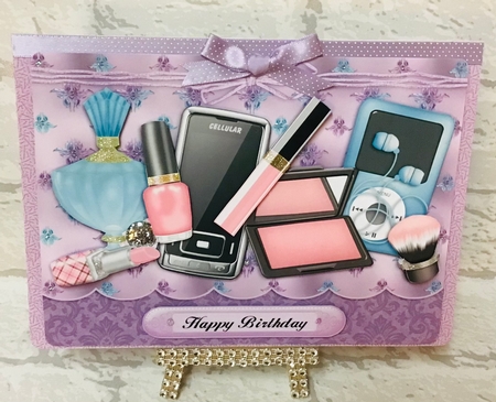 Teen Girl Essentials - Decoupage Card by Anita Henery
