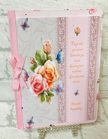 Sympathy Roses with Teardrop Pyramage and Decoupage by Anita Henery