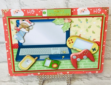 Merry Christmouse Games & Gadgets Decoupage by Anita Henery