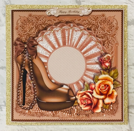 Gorgeous Coffee Colours Shoes Card Topper by Anita Henery