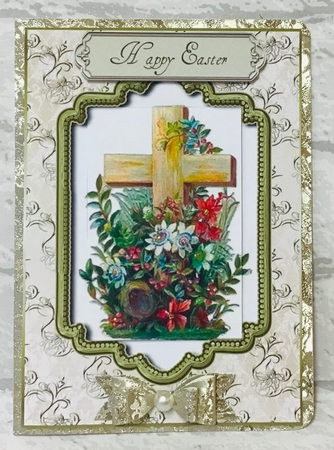 Vintage Easter - Cross & Flowers by Anita Henery