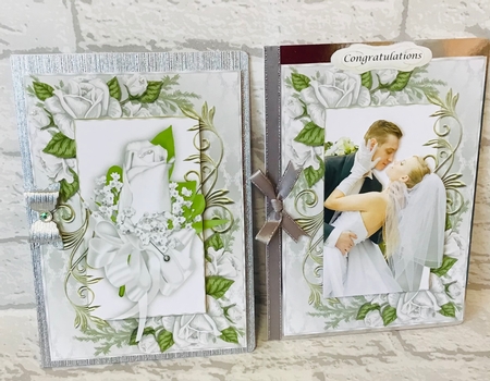 Beautiful Wedding and Corsage in Rose Frame Toppers by Anita Henery
