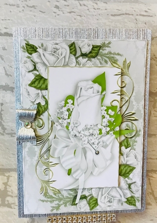 Beautiful Wedding and Corsage in Rose Frame Toppers by Anita Henery