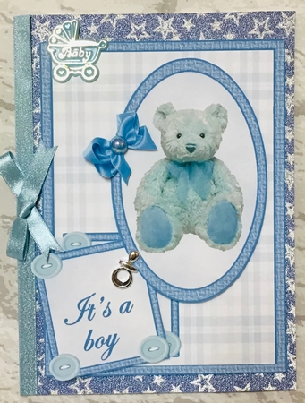 Baby Boy Quick Card by Anita Henery