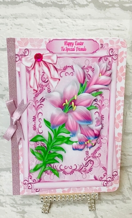 Easter Lilies in Frame with Bows Toppers by Anita Henery
