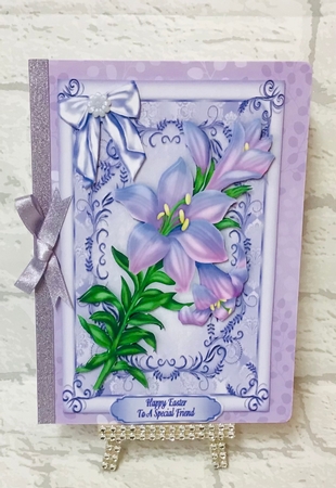 Easter Lilies in Frame with Bows Toppers by Anita Henery