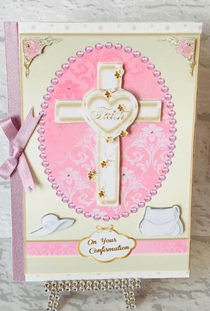 Confirmation Cross in Pink Sbs by Anita Henery