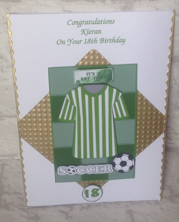 Footie Green White (celtic) by Anita Henery