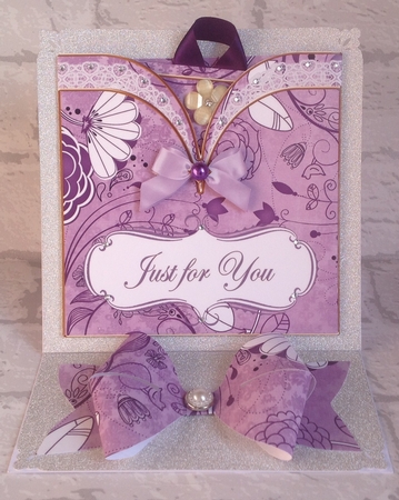 Purple Retro Just for You Vintage Pocket Pull Card Kit by Anita Henery