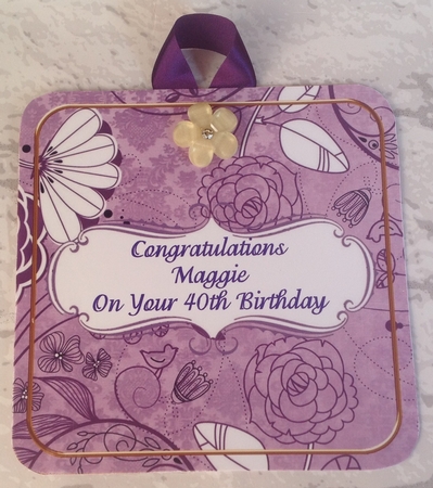 Purple Retro Just for You Vintage Pocket Pull Card Kit by Anita Henery