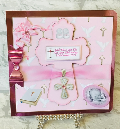 Girl Christening Bible and Cross by Anita Henery
