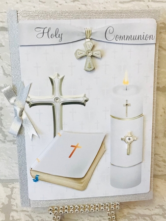 A5 Holy Communion Card in White by Anita Henery