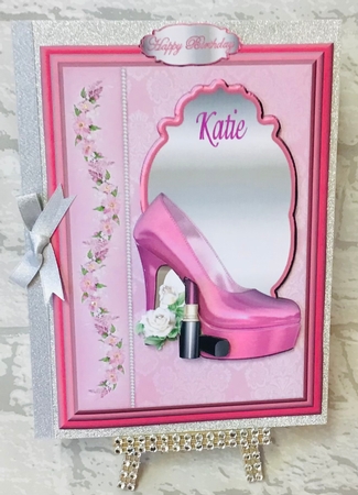 Pink Floral Shoe by Anita Henery