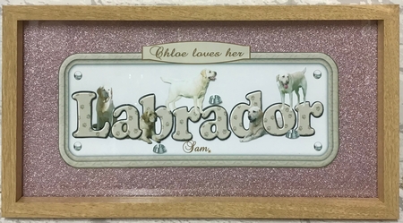 Golden Labrador Dog Sign 3D by Anita Henery