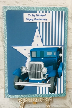 A4 Blue Vintage Truck 5 by Anita Henery