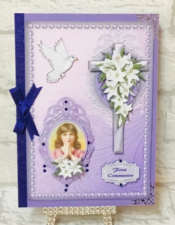 Young Girl in Lavender Frame and Lilies Qc by Anita Henery