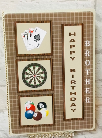 Pub Games Topper & Decoupage by Anita Henery