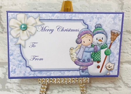 Christmas Money Wallet Snowman Hugs by Anita Henery