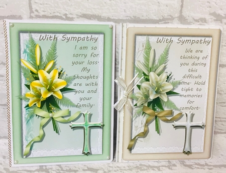 Two Lovely Sympathy Toppers  by Anita Henery