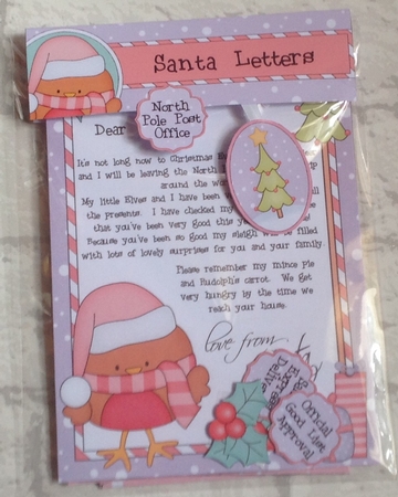 Xmas Bobbin Robin Child's Santa Letter to and from Santa by Anita Henery