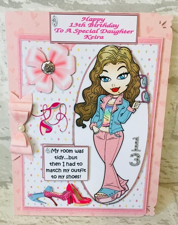 Teen Diva and Her Shoes Quick Card by Anita Henery