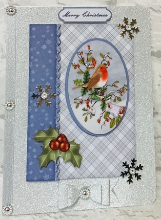 Christmas Holly & Bird by Anita Henery