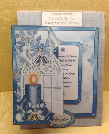 Fbp Christmas Window with Candle - Blue by Anita Henery