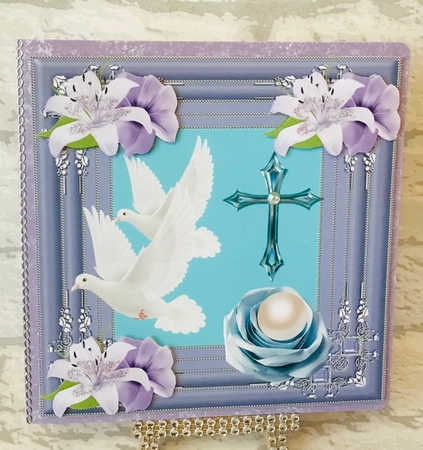 Blessing Cross Decoupage Card by Anita Henery
