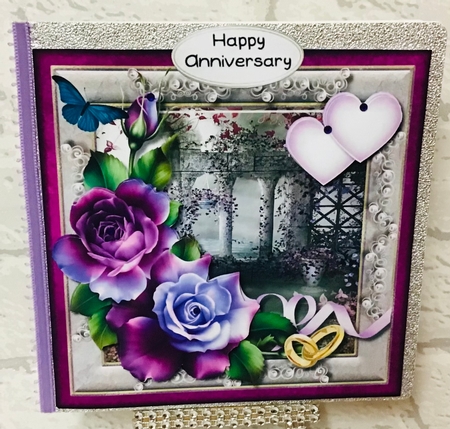 Romantic Fantasy Roses Card Topper 2 by Anita Henery