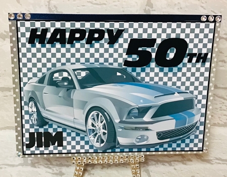 50th Birthday Topper Rally Motor by Anita Henery
