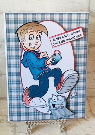 Teen boy a life cool quick card by Anita Henery