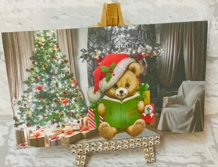 Beary Christmas money wallet or gift card holder by Anita Henery