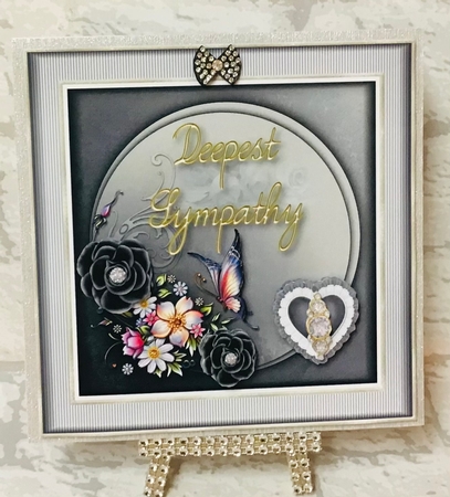 Rest in Peace Sympathy Card Topper by Anita Henery
